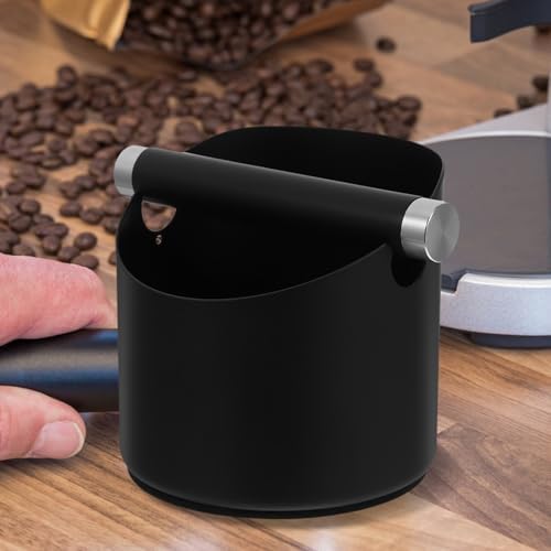 Stainless Steel Coffee Knock Box Black Bin Large Capacity - Image 6