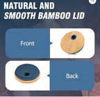 32oz Glass Tumbler with Handle and Straw, Bamboo Lid, Silicone Sleeve, Reusable Iced Coffee Cup for Travel, Home, Office (Navy Blue) - Image 5