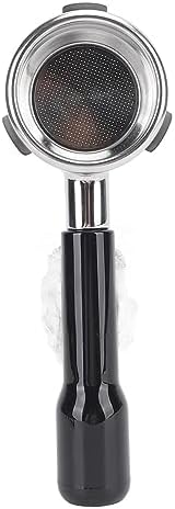 58mm Coffee Bottomless Portafilter, Easy to 58mm 3-Ear Portafilter Resistance Oxidation Resistance for Coffee Pot (Black) - Image 2