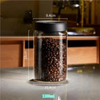 Vacuum Coffee Canisters with Airtight Lids for, Borosilicate Glass Jars Sealer Kit for Tea, Beans,Sugar(1200ml) - Image 2