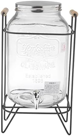 Cold Brew Coffee Maker Glass Beverage Dispenser with Metal Spigot and Leak Resistant Seal for Iced Coffee Tea Juice Fermenting Suitable for Kitch, 8L Style 2 by Unknown