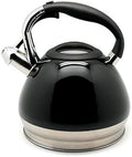 Creative Home Premium 3.5QT Stainless Steel Whistling Tea Kettle, Black by CreativeHome