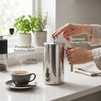 MAVIS LAVEN French Press Coffee Maker, Double Wall Insulated 600ml - Image 5