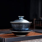 Jianzhan Chinese Tea Set, Tenmokus Tea Cup Set (Grey) - Image 5