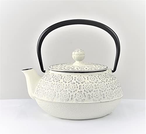 Iwachu 12606 Iwachu Teapot, 5 Type, Cherry Blossom, Silver/Hemp Color, 0.65 L (0.65 L), Inner Hollow Enamel, Nambu Ironware - Image 2