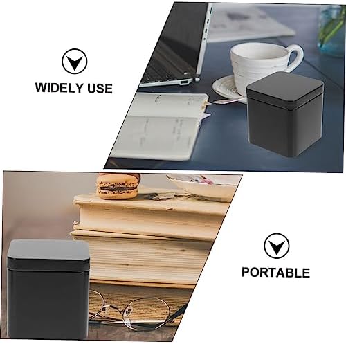 Healifty 2sets Tinplate Loose Tea Canister Airtight Tea Box Organizer Storage Box for Leaves Beans Candy 10pcs*2 - Image 2