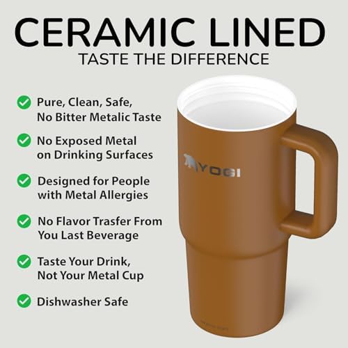 YOGI 24oz Tumbler with Straw - Amber - Image 4