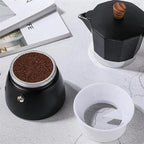 Coffee Tamper for Pot Rotary Powder Dosing Ring Coffee Distributor Leveler Espresso Tools Kitchen Accessories Dosing Funnel 54mm(Medium White) - Image 3