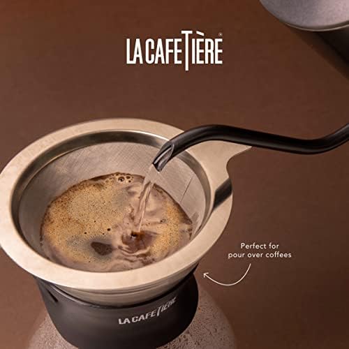 La Cafetière Gooseneck Coffee Pour Over Pot, 600 ml, Gift Boxed,Black - Image 4