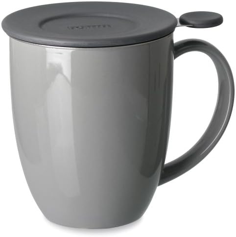 FORLIFE Uni Brew-in-Mug with Tea Infuser and Lid, 16-Ounce, Gray by Unknown