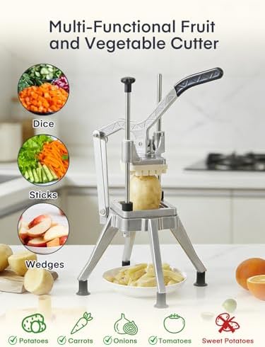 FOHERE Commercial Vegetable Chopper French Fry Cutter - Image 5