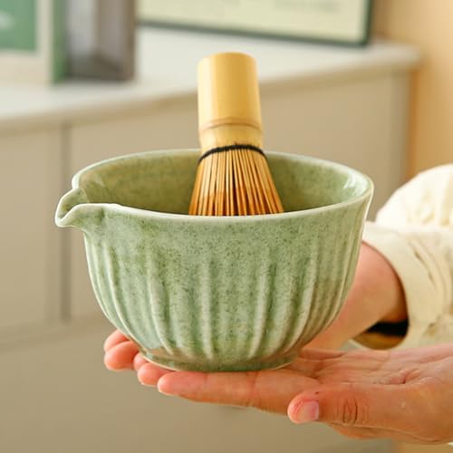 8-Piece Matcha Set - Complete Japanese Matcha Whisk & Bowl Kit with Bamboo Whisk, Sifter, Scoop & Towel – Ideal Beginner Matcha Making Set for Traditional Ceremonial Grade Matcha Tea (Spun Brown) - Image 7