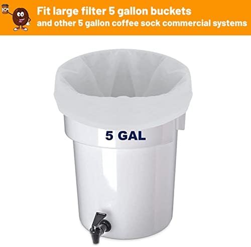 100 Pack Cold Brew Coffee Filters, 20" x 20", Fits 5 Gallon Brewers - Image 2