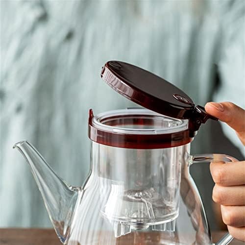 Herbal Tea Pot 900ML Large Capacity Teapot Office with Removable Infuser Tea Room Glass Tea Set Tea Water Separation Filter Teapot Loose Leaf Tea Steeper - Image 4