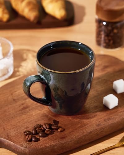 famiware Coffee Mug Set of 4, Ocean Round 11.5oz Coffee Cup Set with Handle - Image 2