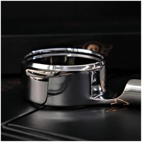 Coffee Portafilter Handle,Compatible For MISCHIEF,Black Bottomless Handle Protafilter 2 Ears 58mm Stainless Steel Bottomless Coffee Portafilter For E61 GROUP(Silver-E61) - Image 5