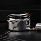 Coffee Portafilter Handle,Compatible For MISCHIEF,Black Bottomless Handle Protafilter 2 Ears 58mm Stainless Steel Bottomless Coffee Portafilter For E61 GROUP(Silver-E61) - Image 5