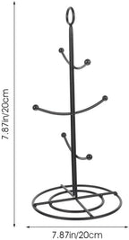 Cup Stand,Mug Stand,Coffee Mug Holder Tea Cup Tree Counters Stand Station Organizer Wrought Iron Bar Accessory Mug Stands - Image 6