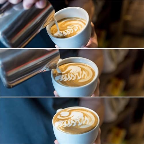 2 Pcs 350-1000ml Stainless Steel Milk Jug Frothing Pitcher Latte Espresso Coffee Frother Cream Cup for Barista Coffee Bar(1000ml) - Image 5