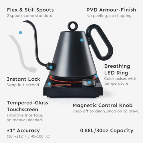 Palatti Gooseneck Electric Kettle, Temperature Control, 0.88L / 30 oz - Image 2