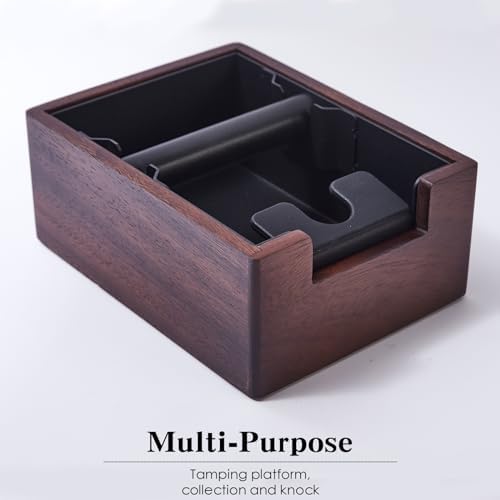 Wooden Espresso Knockout Box, 58mm Espresso Storage Box, Suitable For Storing 58mm Espresso Mashers, Dispensers, Natural Walnut Wood Masher Base (coffee) - Image 5