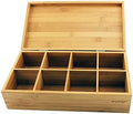 Berghoff 12" Natural Bamboo 8-Compartment Tea Storage & Organizer Box by BergHOFF