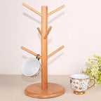 Cup Stand,Mug Stand,Wood Tree Coffee Cup Holder Wood Material Suitable for Hanging Mugs Mug Stands - Image 4