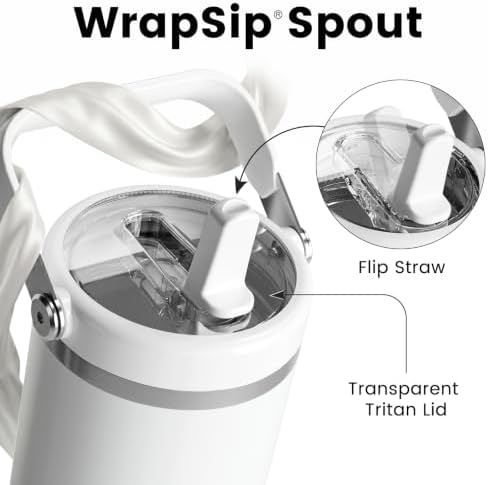 Fjbottle WrapSip 40 oz Insulated Tumbler with Flip Straw and Handle - Image 3