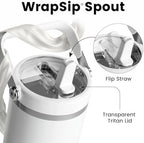 Fjbottle WrapSip 40 oz Insulated Tumbler with Flip Straw and Handle - Image 3