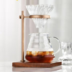 Coffee Dripper Stand Pour Over Holder Aluminum Alloy Stand Holder Wood Decorative Drip Rack Coffee Maker Part - Image 2