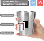 Insulated Stainless Cup, 10 oz Insulated Tumbler, 8 Pack Double Wall Unbreakable Stackable Water Tumblers Metal Cup Premium Drinking Glasses for Travel Camping Home Outdoor - Image 3