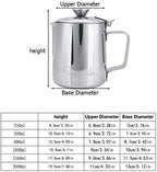Milk Foam jugs Milk foamer Made of Stainless Steel with lid Coffee Pot Cups for Cafe Tea Shop Bars to Make Latte Art Black (1200 ml) - Image 6