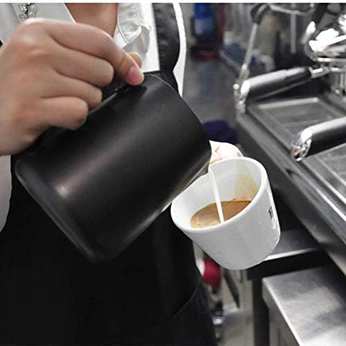 Milk Frothing Pitcher Coffee Milk Frother Cup Stainless Steel Creamer Pitcher, Cup Container For Serving Milk, Coffee Cream, Salad Dressing, Maple Syrup(350ML/11.83oz) - Image 6