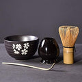 Matcha Bowl Japanese Matcha Tea Set4pcs/Set Traditional Matcha Giftset Bamboo Matcha Whisk Scoop Ceremic Matcha Bowl Whisk Holder Tea Sets Traditional Tea Bowls Set (Style C) by Unknown
