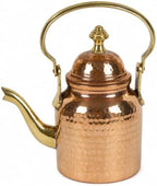 Handcrafted Copper Kettle 600 ml with Brass Handle for Tea & Herbal Drinks - Image 6