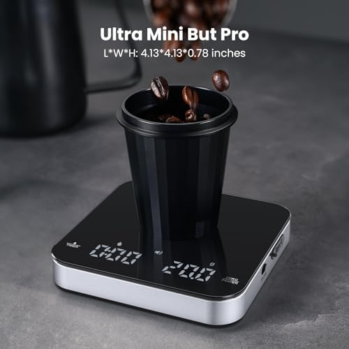 Maestri House Espresso Brewing Set – Rechargeable Mini Coffee Scale with Timer+Espresso Shot Cup - Image 4