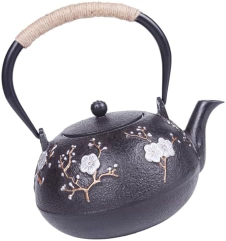 Zerodeko Cast Iron Teapot Tetsubin with Infuser Small Vintage Iron Tea Pot for Tearoom Use Desktop Teapot Decor Traditional Japanese-style Tea Kettle by Zerodeko