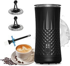 VRORFUN Electric Milk Frother and Steamer, 4-in-1 Automatic Milk Frother and Warmer Heater, Hot and Cold Milk Foam Maker for Coffee, Latte, Cappuccino Silent Operation, Black by Saicefe