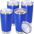20oz Tumbler Stainless Steel Tumbler Coffee Tumbler with Lid Dark Blue, 4P by AUWBON