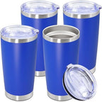 20oz Tumbler Stainless Steel Tumbler Coffee Tumbler with Lid Dark Blue, 4P by AUWBON