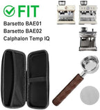 58mm Espresso Bottomless Portafilter with Solid Wood Handle + 1pc 58mm Espresso Puck Screen, Compatible with Barsetto BAE01, BAE02, Calphalon Temp IQ - Image 7