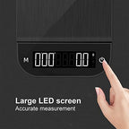 Tyenaza Coffee Scale, Digital Kitchen Scale, 3KG Large LED Backlit Coffee Scale Dual Units USB Charging Timing Function Scale for Home Kitchen Cafe - Image 5