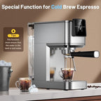 Espresso Machine 20 Bar with Touch Screen, Hot & Iced Coffee Makers, Stainless Steel Espresso Maker with Rapid Cold Brew & Milk Frother Steam Wand, with Water Tank for Latte, Cappuccino, Gift - Image 4