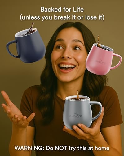 12oz IntelliHeat™ Coffee Mug | Barista’s Choice | Exclusive Wireless SmartSense Pad | Maintains Perfect 135°F | Hand-Crafted Ceramic Mug & Lid | for Tea Drinkers | Backed for Life - Grey - Image 6