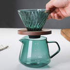 Pour Over Coffee Maker Set, 600ML Glass Carafe Coffee Server with Dripper - Image 4