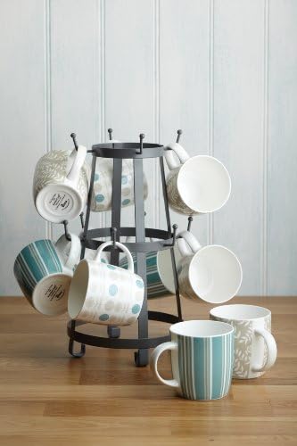 KitchenCraft Living Nostalgia LNMTREE Mug Tree, Grey, 34 x 18.5 cm - Image 2