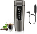 Car Electric Kettle for Travel : FVPE 12V/24V Small Electric Water Kettle, Multi-Temp Control 400 mL Portable Car Water Boiler for Brewing Coffee Tea,LCD Display 304 Stainless Steel Truck Heating Cup by FVPE