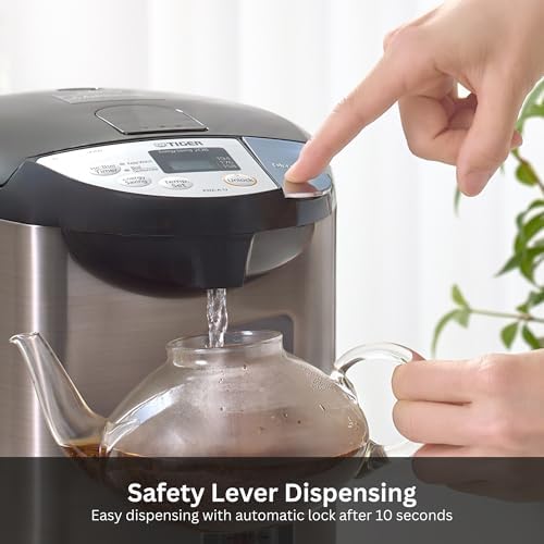 TIGER PDZ-A30U 3.0 Liter Water Boiler and Warmer with 4 Auto-Temp Settings, Stainless Steel Finish - Image 5