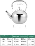Thickened Stainless Steel Teapot with Removable Infuser for Restaurants Home Use(2L) - Image 2