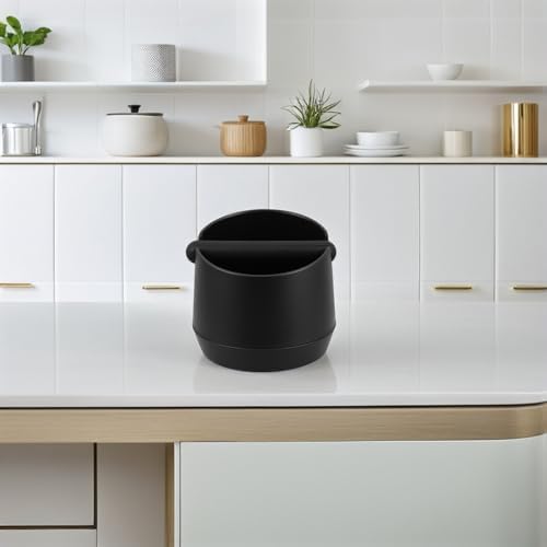 Espresso Grounds Knock Box Coffee Container Large Capacity Black ABS - Image 7